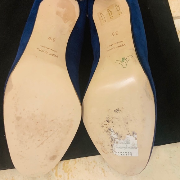 Blue Suede Pumps from Barney’s Sz 9 - Picture 3 of 4